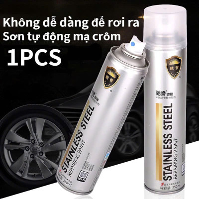 Sơn Xịt Mạ Inox Crom – Siêu Bóng Chịu Nhiệt Cao, Dùng Cho Bô Xe, Động Cơ, Chống Rỉ Sét