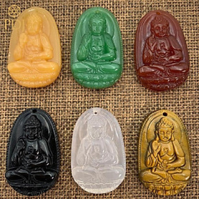 Mặt phật bản mệnh size lớn - tặng kèm dây dù đeo 