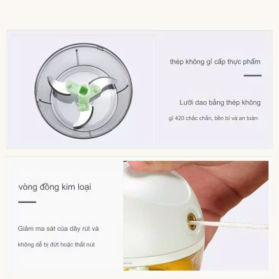 Dụng cụ Xay Tỏi - Rau Củ Kéo Tay Hình Con Heo Tiện Lợi