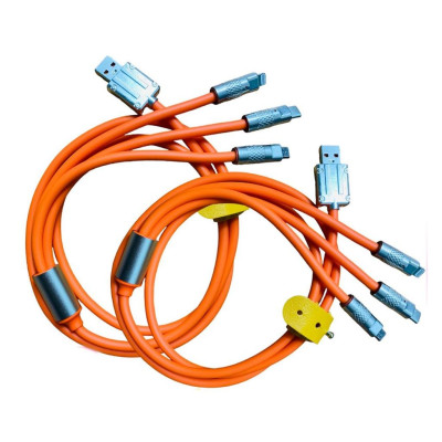 Dây Cáp Sạc Nhanh 3 Trong 1, Siê Bền, Siêu Nhanh Cổng Micro USB Type C Bằng Silicone