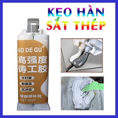 Keo Hàn Sắt Thép, Kim Loại, Dán Kính, Mica, Thủy Tinh Ao De Gu 50Ml