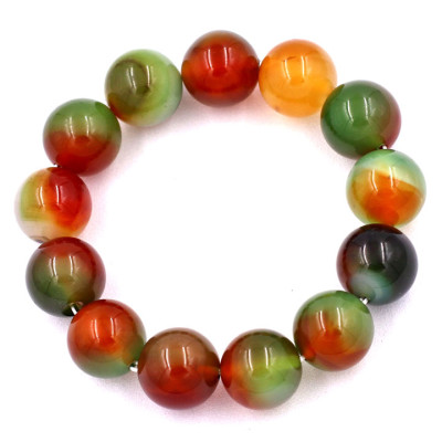 [Mệnh Mộc, Hỏa] Vòng Tay Chuỗi Hạt Mã Não Tứ Quý 16 Ly - Vòng Size Lớn