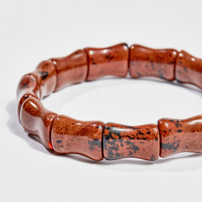 Vòng tay phong thủy đốt trúc đá chalcedony nâu đỏ 16x12mm mệnh hỏa , thổ - Ngọc Quý Gemstones