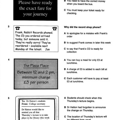 Cambridge Preliminary English Test 3 Student