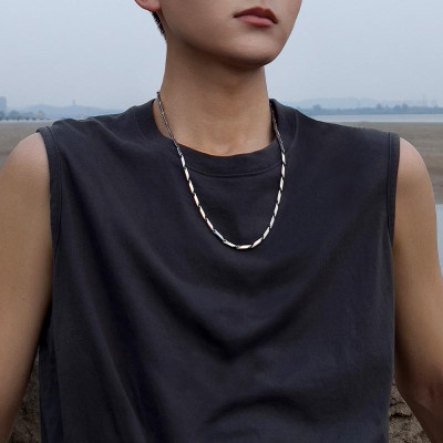 Dây chuyền đẹp nam titan cao cấp sang trọng thép không gỉ hỏa tiển trangsucpt kích cỡ 3mm PTDCNA31