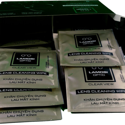LAMOSI OPTIC - Khăn lau mắt kính chuyên dụng - Hộp 20 gói