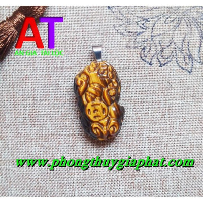 Mặt dây chuyền tỳ hưu đá mắt hổ