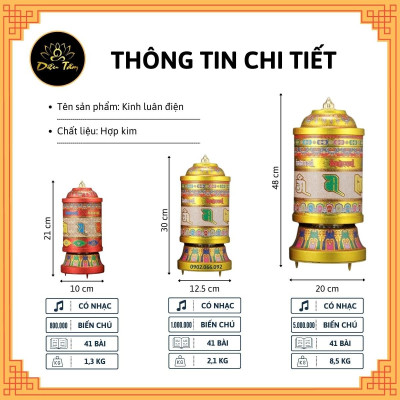 Kinh luân điện -Bánh xe cầu nguyện cắm điện, có kinh bên trong.