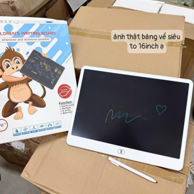 Bảng Viết Tự Xóa 8inch và 16 Inch 32x23 Đa Sắc, Bảng Vẽ Tự Xóa Màn Hình LCD Cho Bé Vừa Học Vừa Chơi