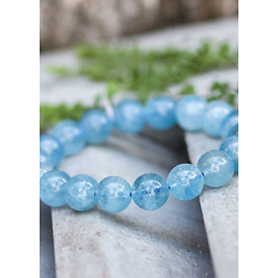 Vòng Tay Đá Aquamarine Thiên Nhiên 8 ~ 14 Ly
