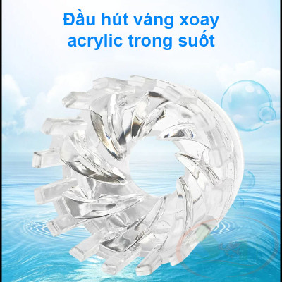 Đầu lọc hút váng acrylic xoay đầu mica rãnh xoáy skimmer bể cá tép thủy sinh