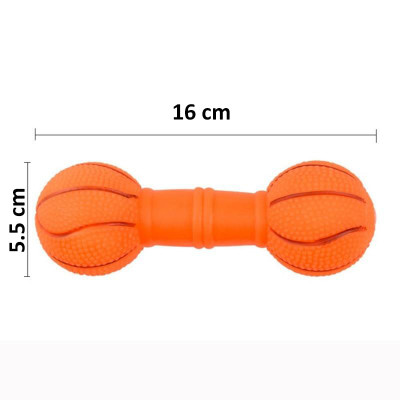 Đồ Chơi Gặm Cao Su Hình Quả Tạ Bóng Rổ Có Kèn Cho Chó Mèo