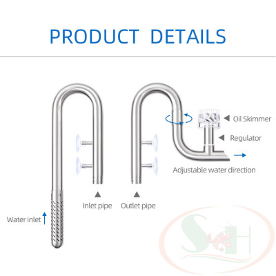 Bộ in out inox Week Aqua Pipe Set Ver.2 mini hút lọc váng xoay bể cá tép thủy sinh