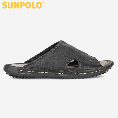 Dép Nam Quai Ngang Da Bò SUNPOLO SUD12