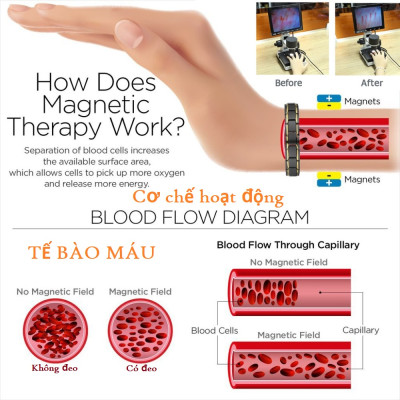 Vòng tay huyết áp Nhật bản, Nữ, Dài 21cm, rộng 0.7cm, mẫu Tahoma-007, Kèm hộp đựng Crown.X