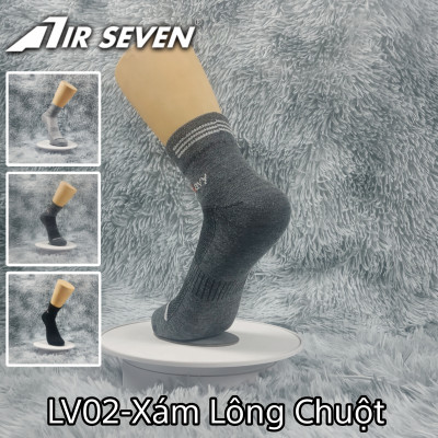 Tất nam cổ trung/ Vớ nam cổ trung màu Xám E7-VT002