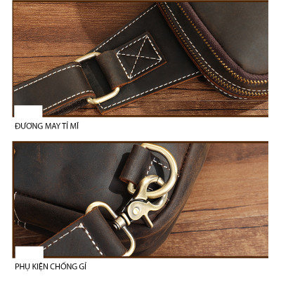 Túi đeo chéo nam DA BÒ THẬT phong cách mới  - BEE GEE DCN9220