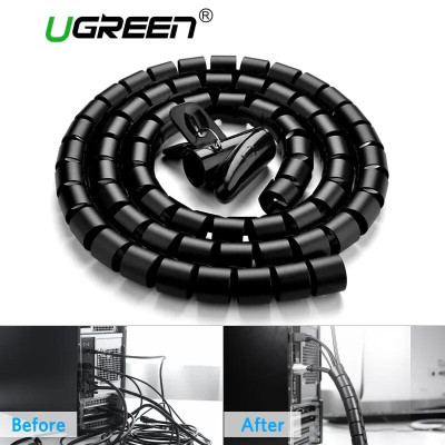 Ugreen UG30820LP121TK 5M màu Đen Dây ống xoắn PE bảo vệ cáp cao cấp - HÀNG CHÍNH HÃNG