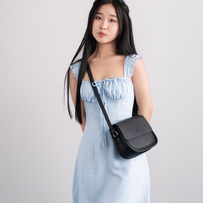 Túi Yuumy ( Thời trang nữ phối nắp gập size 21 - Túi đeo chéo da Bergen YN273 )