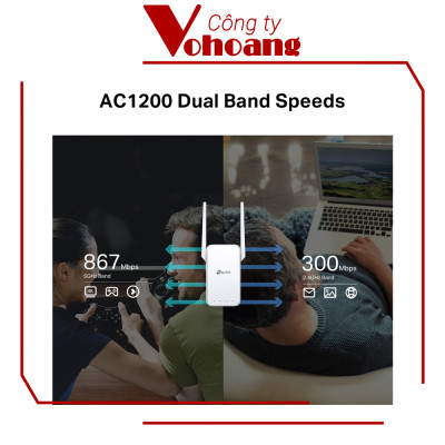 Bộ Mở Rộng Sóng Wifi Mesh TP-Link RE315 Chuẩn AC 1200Mbps - Hàng Chính Hãng