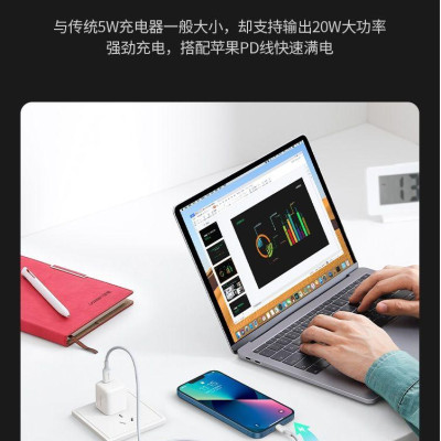 Ugreen UG30313CD249TK 20W QC4.0 PD3.0 Màu Trắng Bộ sạc nhanh PB và cáp Type-C - HÀNG CHÍNH HÃNG