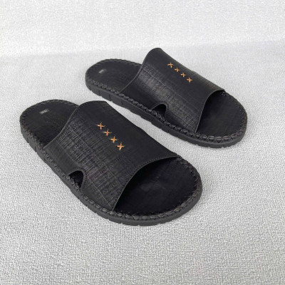 Dép nam quai ngang đế kếp 2cm may viền Trường Hải 2 màu nâu, đen DC140