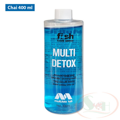 Khử độc nước Multi Detox giảm stress xử lý clo kim loại nặng nước máy bể cá tép thủy sinh