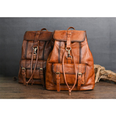 Balo nam da bò nguyên tấm BHLSJ022 Ba lô dây rút