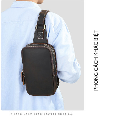 Túi đeo chéo nam DA BÒ THẬT phong cách mới  - BEE GEE DCN9220