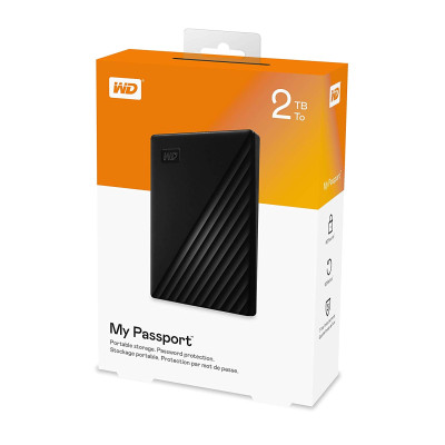 Ổ Cứng Di Dộng HDD WD My Passport 2TB 2.5" USB 3.2 WDBYVG0020B - Hàng Chính Hãng