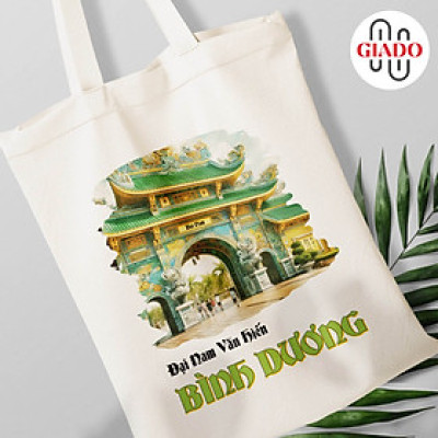Túi canvas GIADO, túi vải bố, túi tote mẫu Bình Dương Đại Nam văn hiến