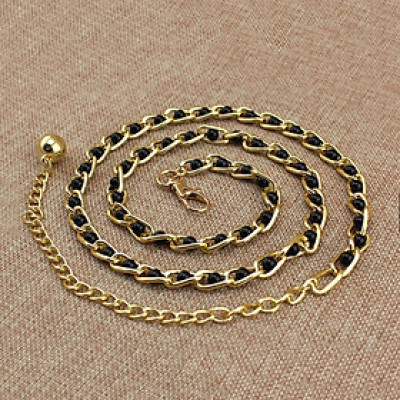 Thắt Lưng Ngọc Trai Nịt Móc Xích Chuỗi Hạt Đeo Eo Body Ngọc Trai Dây Kim Loại Mạ Vàng Đầm Váy 