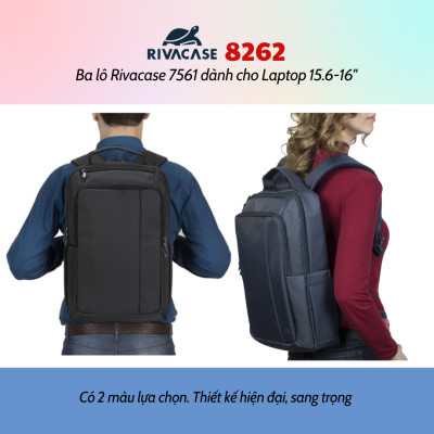 Balo Laptop Rivacase 8262 Để Vừa Laptop 15.6 inch - Bảo Hành 24 Tháng - Hàng Chính Hãng