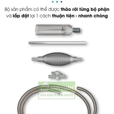 Hút nước bể cá, dụng cụ thay nước bể cá, hút cặn bể cá, dụng cụ bơm hút chất lỏng đa năng TÂM LUÂN Chổi lau tẩm dầu
