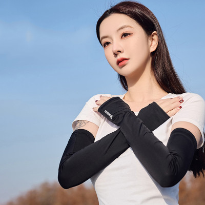 Găng Tay Chống Nắng Unisex Xỏ Ngón Chống Tia UV Thun Lạnh Cao Cấp (Nhiều Màu)