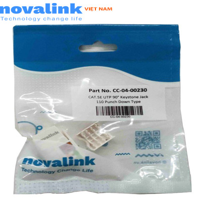 Nhân mạng cat5/ cat6 âm tường Novalink, hàng chính hãng made in Taiwan, full thuế VAT, COCQ
