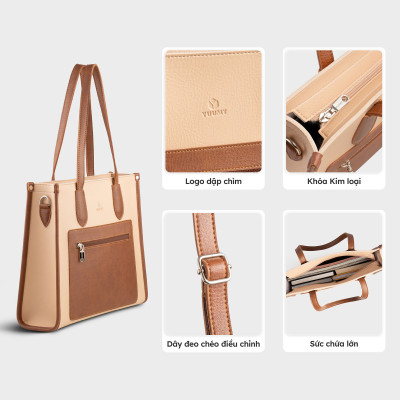 Túi Yuumy ( Thời trang nữ công sở classic - Túi xách da Bergen YTX60 )