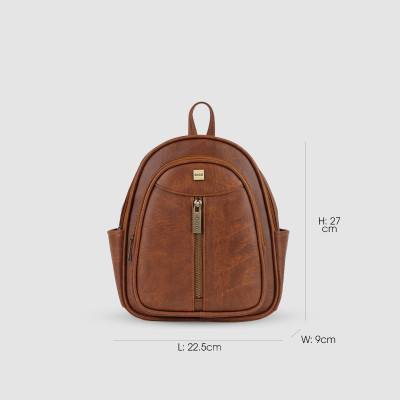 Balo da nữ thời trang IDIGO FBP2 - 3370, balo công sở ngăn kéo trước cá tính