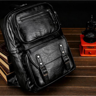 Ba lô da bò nam công suất lớn phong cách châu âu
