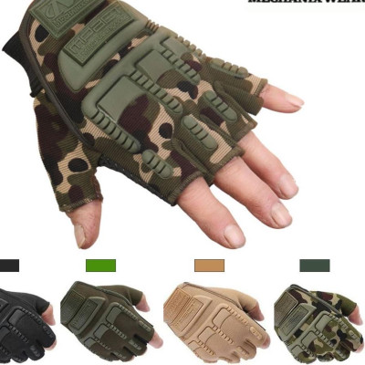 Bao  tay hở ngón thể thao  với  lớp cao su ở mu bàn tay  giúp  bảo vệ đôi tay của bạn , chống  trơn trượt,  dùng đi phượt , dã ngoại họa tiết rằn ri phong cách quân đội cho nam và nữ