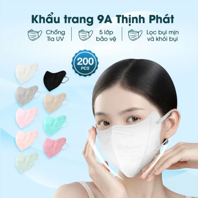 [Set 100 chiếc] Khẩu Trang 9A 5 Lớp Chống Nắng, Che Kín Mặt, Bảo Vệ Tia UV - HÀNG CHÍNH HÃNG MINIIN