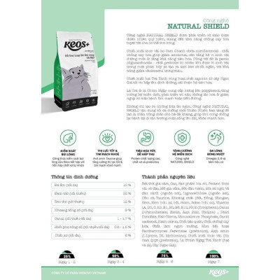 9KG Thức ăn cho mèo trưởng thành Keos Plus hỗ trợ LOẠI BỎ BÚI LÔNG - Vị cá ngừ