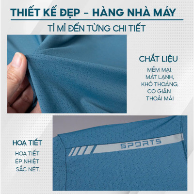 Áo thun lạnh thể thao nam Fasvin AHL23587.HN chất Nylon mềm mát co giãn mạnh