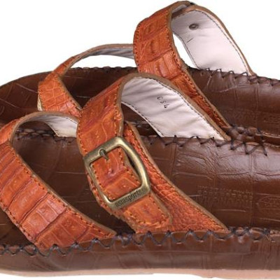 Dép nam xỏ ngón da cá sấu thật  quai ngang xỏ ngón vàng TRƯỜNG HẢI  phong cách thời trang may viền chắc chắn đế kếp mềm không trơnDN0780 