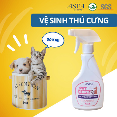 [Combo 2 chai] Nước Xịt Khử Mùi, Diệt Khuẩn Cho Chó Mèo ASFA Pet Care 500ml