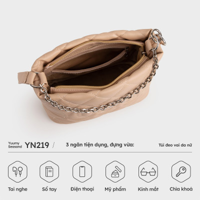 Túi Yuumy ( Thời trang nữ dập chỉ size 21 - Túi đeo vai da Seasand YN219 )