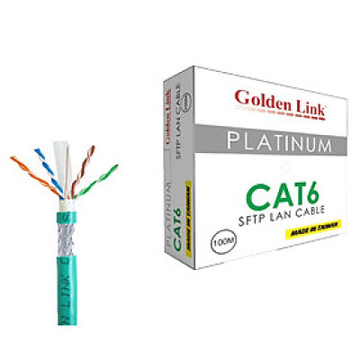 Cáp Mạng Golden Link Platinum CAT6E SFTP 100m/305M (Màu XANH LÁ) - Hàng Chính Hãng