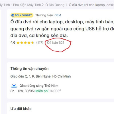 Ổ đĩa dvd rời cho laptop, desktop, máy tính bàn, ổ đĩa quang dvd rw gắn ngoài qua cổng USB hỗ trợ đọc, ghi đĩa dvd, cd không kén đĩa - Hàng chính hãng