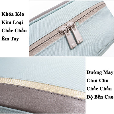 Túi Đựng Mỹ Phẩm Đồ Trang Điểm Du Lịch KUNBE, Chất Liệu Chống Thấm Nước Có Móc Treo Tiện Lợi