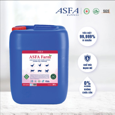 Dung Dịch Vệ Sinh Diệt Khuẩn, Khử Mùi Chuồng Trại, Chăn Nuôi ASFA Farm 20 lít